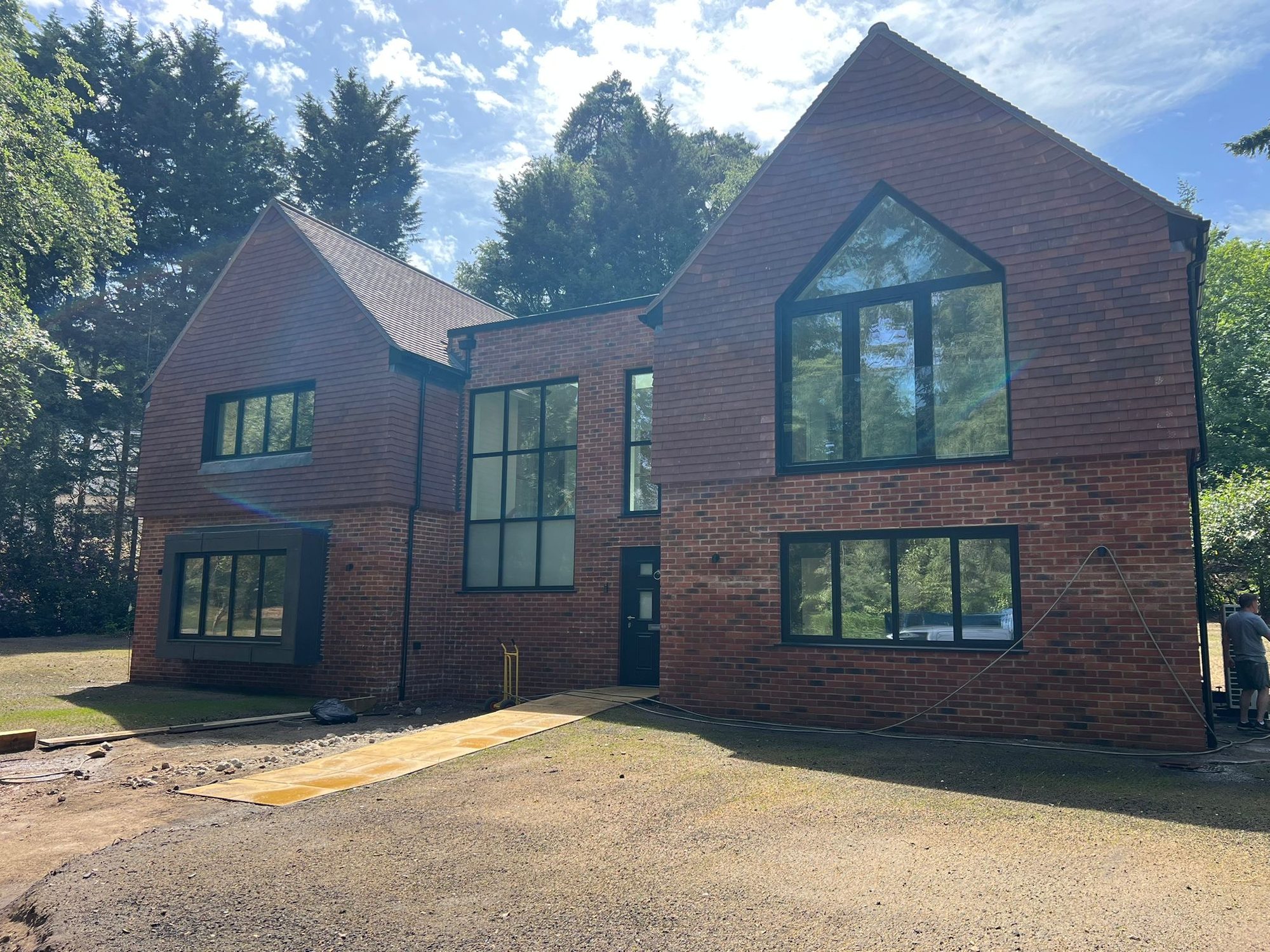 Completed bespoke red-brick new build in Farnham