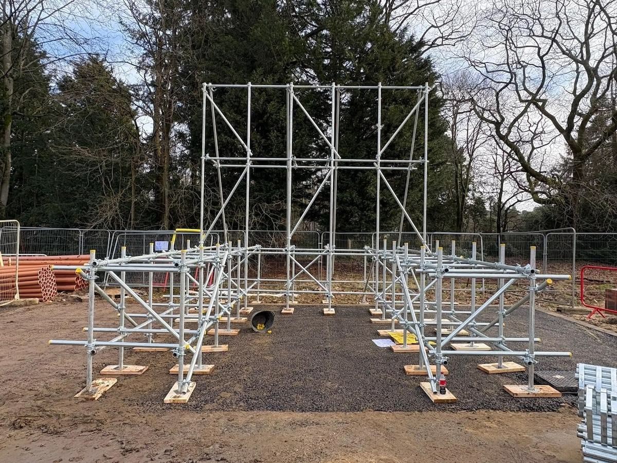 GoulPar scaffolding and brickwork integrated on site